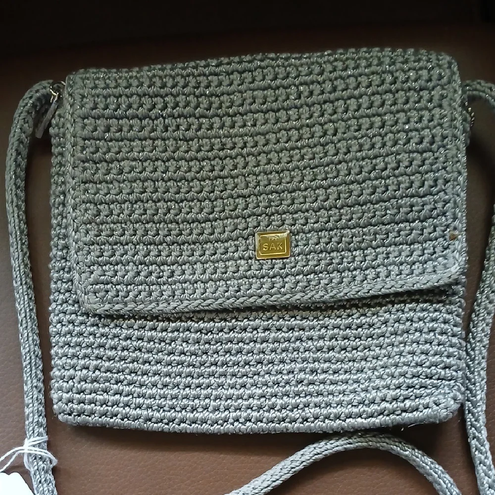 The Sak Gray Crochet Crossbody Bag - Picture 3 of 7